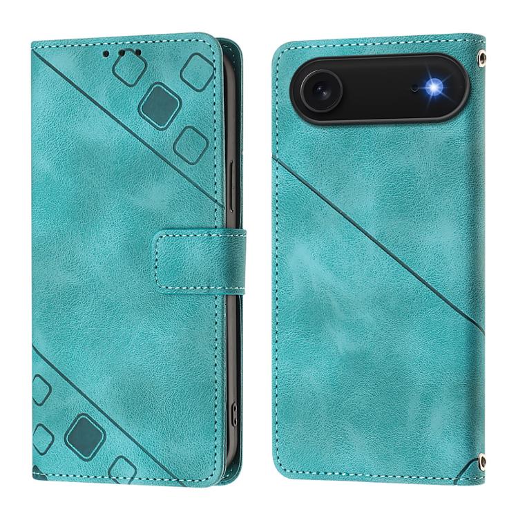 For iPhone Air Skin-feel Embossed Leather Phone Case