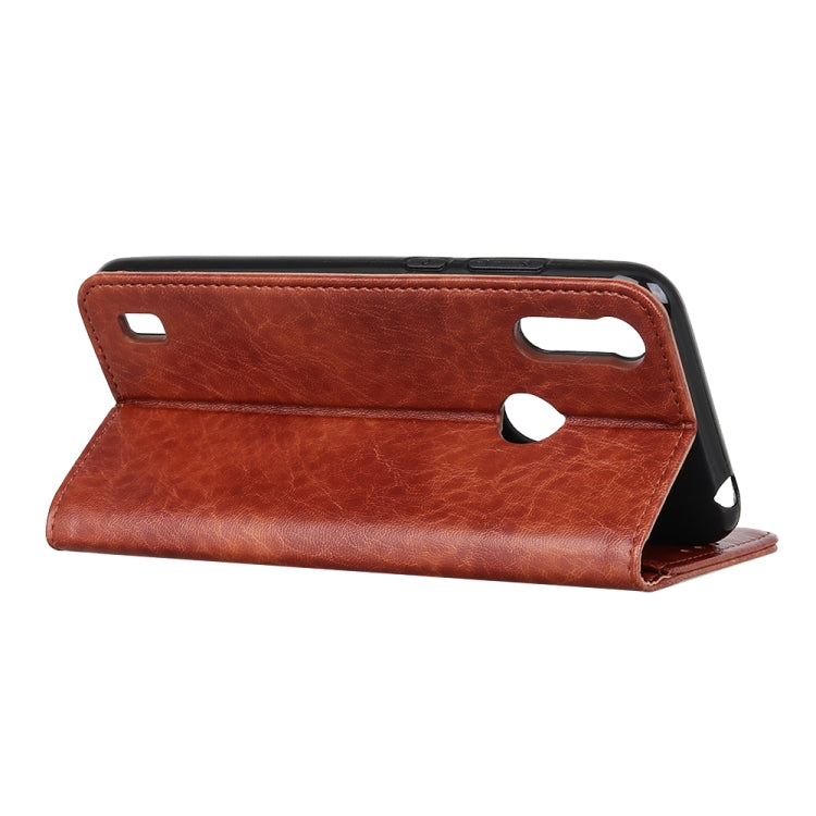 For Motorola Moto E6s 2020 Magnetic Crazy Horse Texture Horizontal Flip Leather Case with Holder & Card Slots & Wallet