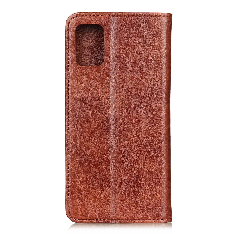 For OPPO Reno4 Magnetic Crazy Horse Texture Horizontal Flip Leather Case with Holder & Card Slots & Wallet