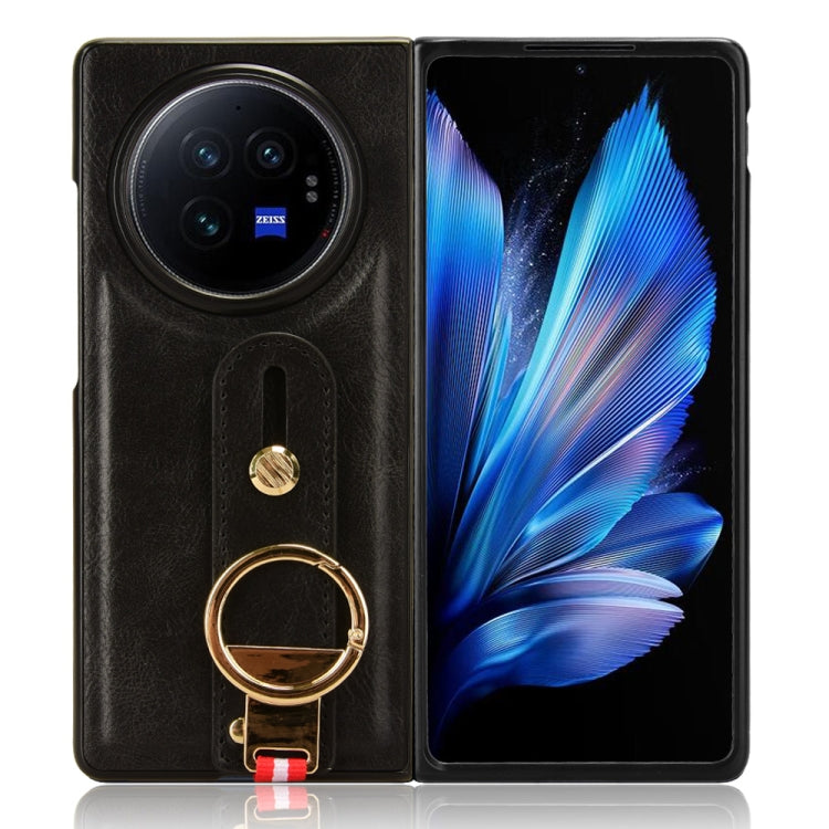 For vivo X Fold3 Wristband Leather Back Phone Case
