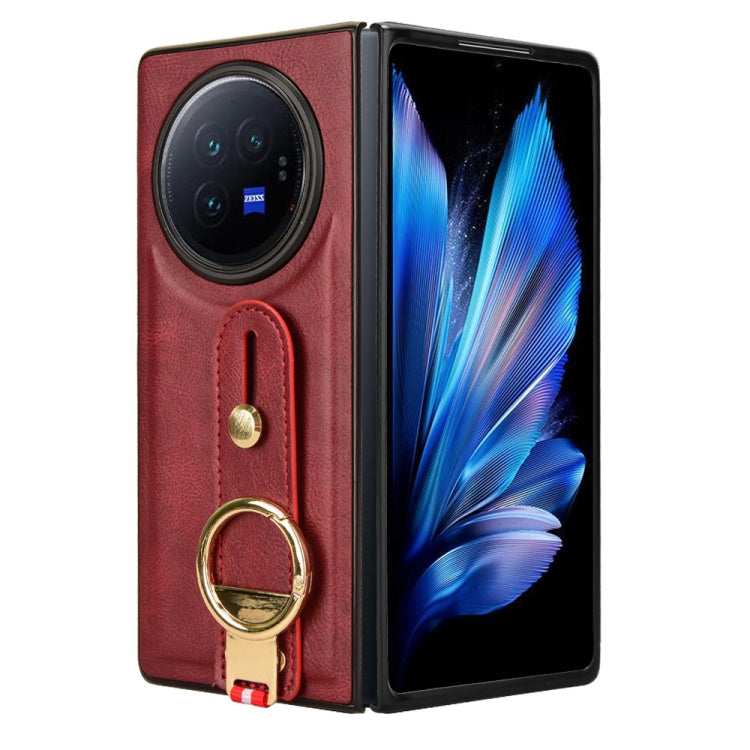 For vivo X Fold3 Wristband Leather Back Phone Case