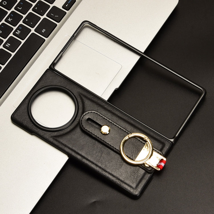For vivo X Fold3 Pro Wristband Leather Back Phone Case