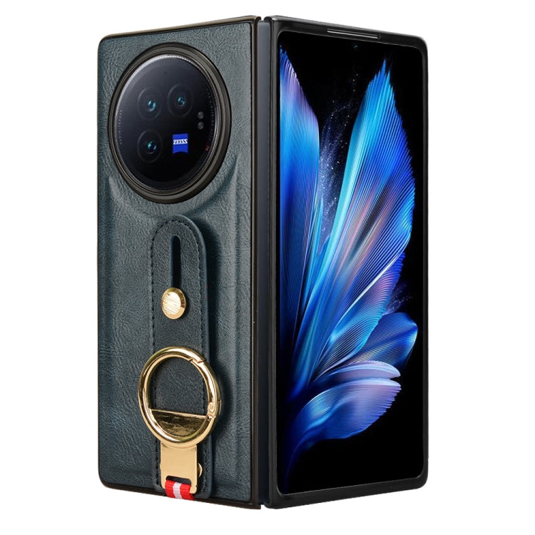 For vivo X Fold3 Pro Wristband Leather Back Phone Case