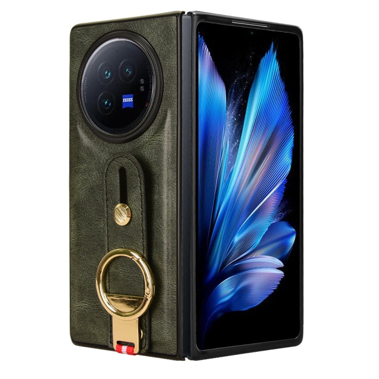 For vivo X Fold3 Pro Wristband Leather Back Phone Case