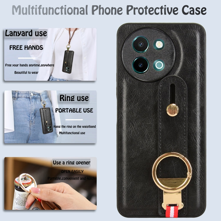 For vivo Y38 5G / Y200i 5G Wristband Leather Back Phone Case