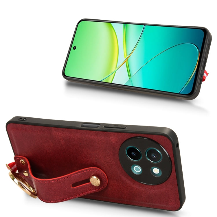 For vivo Y38 5G / Y200i 5G Wristband Leather Back Phone Case