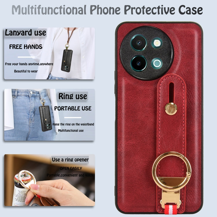 For vivo Y38 5G / Y200i 5G Wristband Leather Back Phone Case