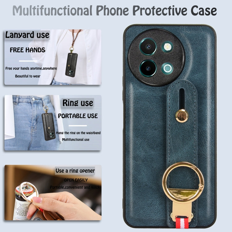 For vivo Y38 5G / Y200i 5G Wristband Leather Back Phone Case