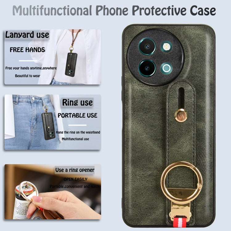 For vivo Y38 5G / Y200i 5G Wristband Leather Back Phone Case