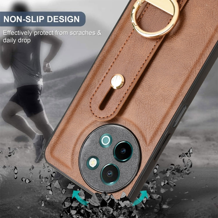 For vivo Y38 5G / Y200i 5G Wristband Leather Back Phone Case