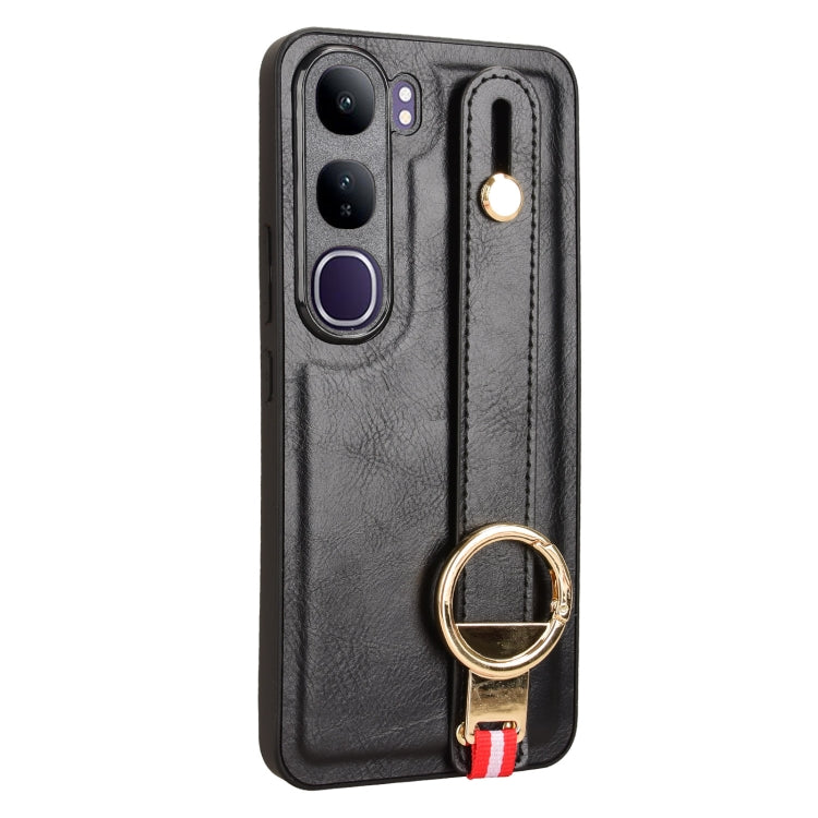 For vivo V40 Lite 5G / 4G IDN Wristband Leather Back Phone Case