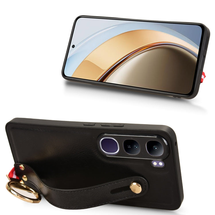 For vivo V40 Lite 5G / 4G IDN Wristband Leather Back Phone Case
