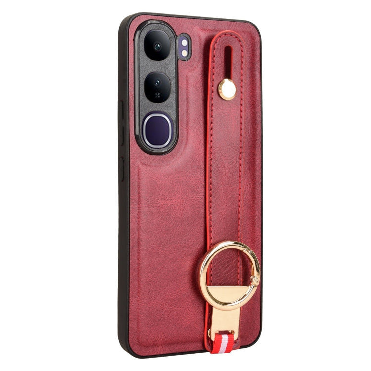 For vivo V40 Lite 5G / 4G IDN Wristband Leather Back Phone Case