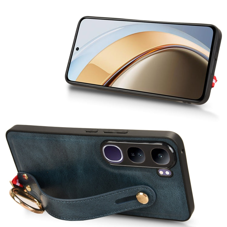For vivo V40 Lite 5G / 4G IDN Wristband Leather Back Phone Case