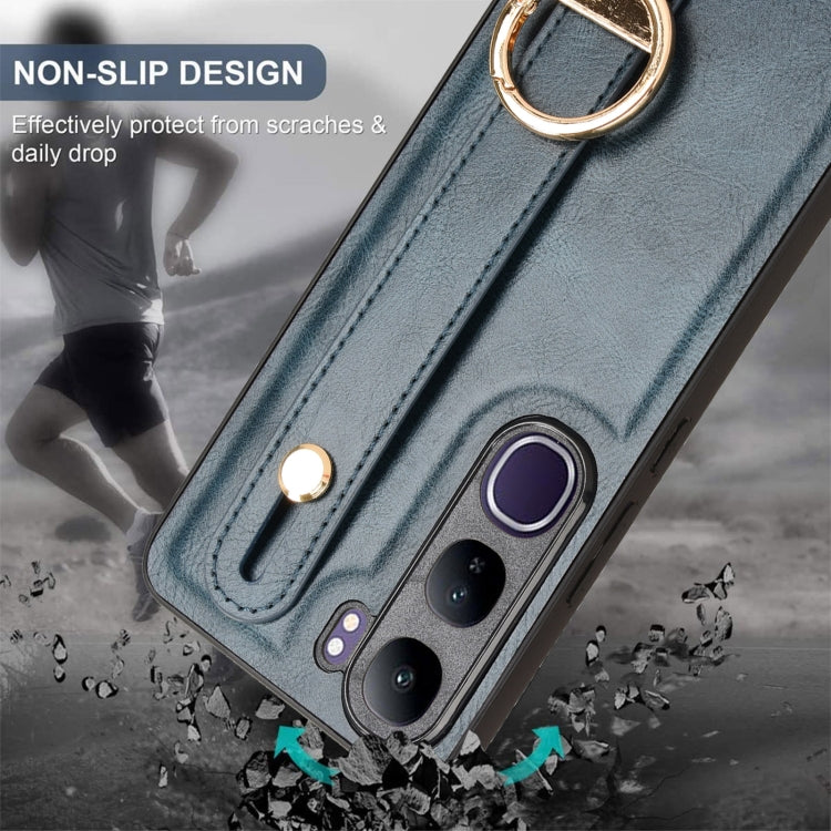 For vivo V40 Lite 5G / 4G IDN Wristband Leather Back Phone Case