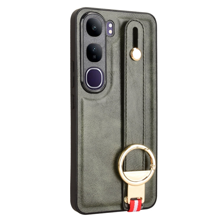 For vivo V40 Lite 5G / 4G IDN Wristband Leather Back Phone Case