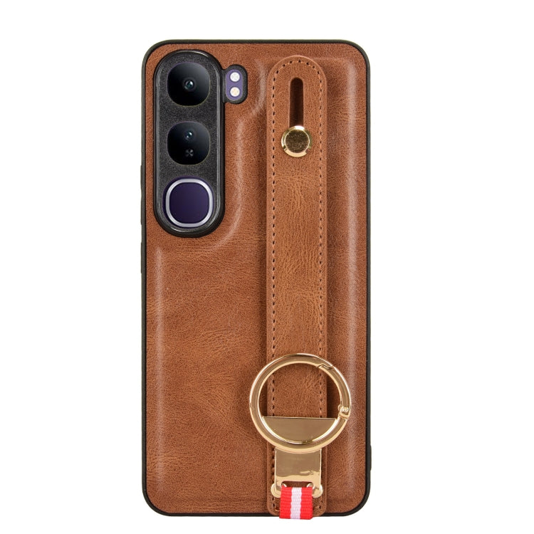 For vivo V40 Lite 5G / 4G IDN Wristband Leather Back Phone Case