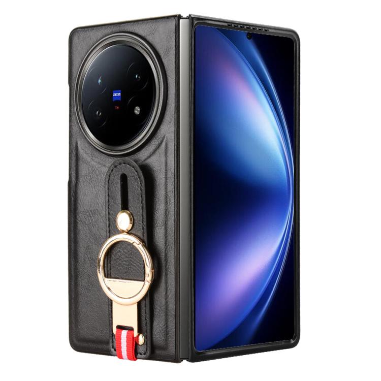 For vivo X Fold5 Wristband Leather Back Phone Case