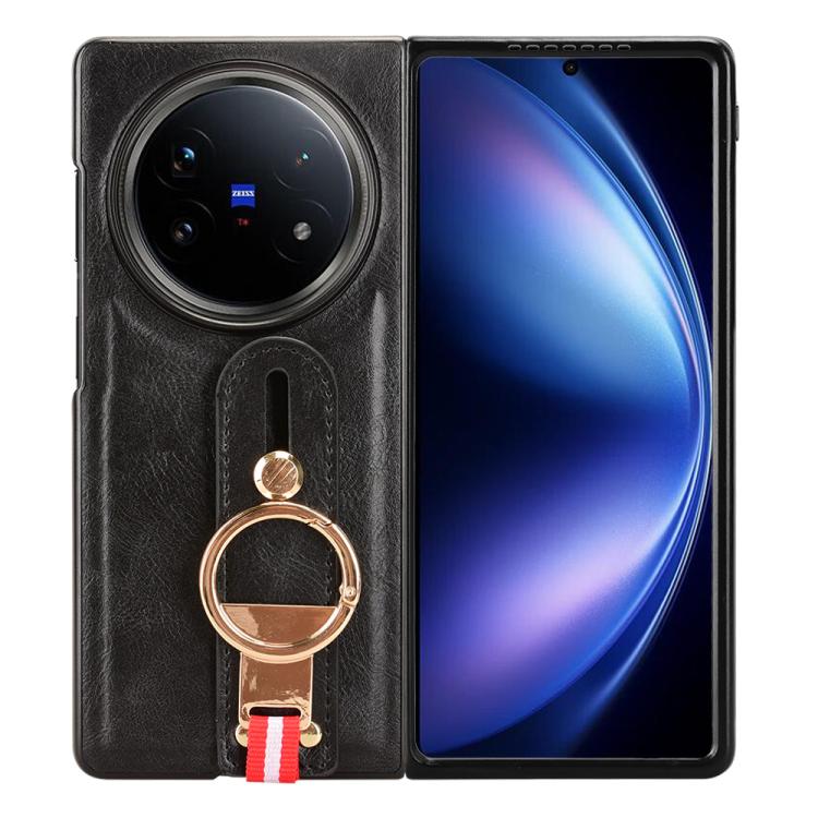 For vivo X Fold5 Wristband Leather Back Phone Case