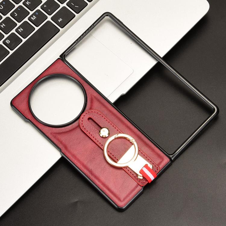 For vivo X Fold5 Wristband Leather Back Phone Case