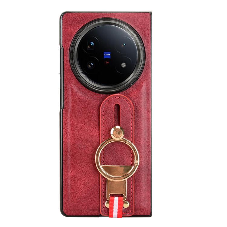 For vivo X Fold5 Wristband Leather Back Phone Case