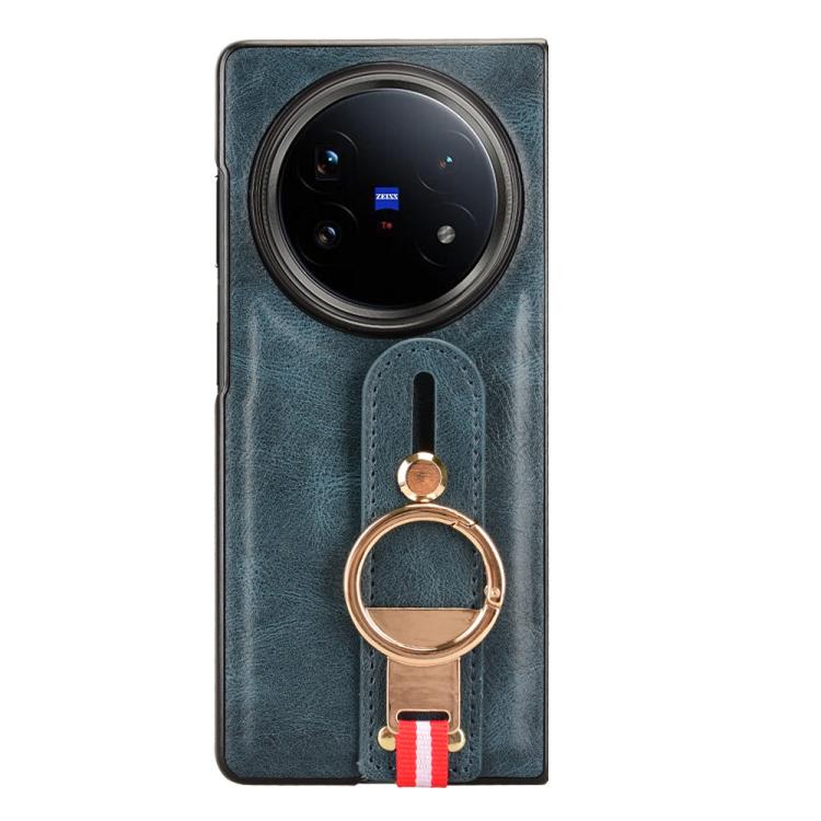For vivo X Fold5 Wristband Leather Back Phone Case