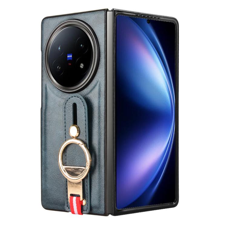 For vivo X Fold5 Wristband Leather Back Phone Case