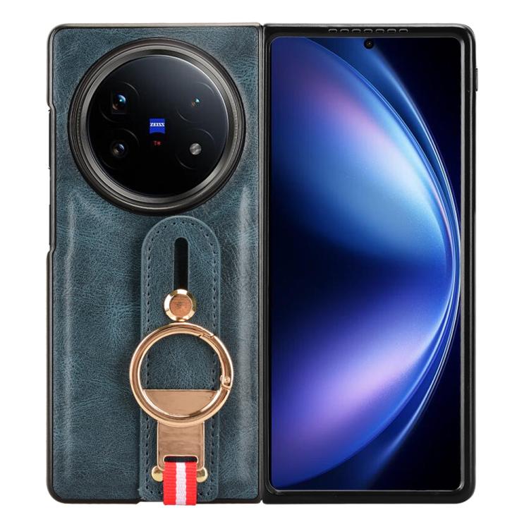 For vivo X Fold5 Wristband Leather Back Phone Case
