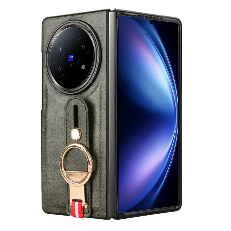 For vivo X Fold5 Wristband Leather Back Phone Case