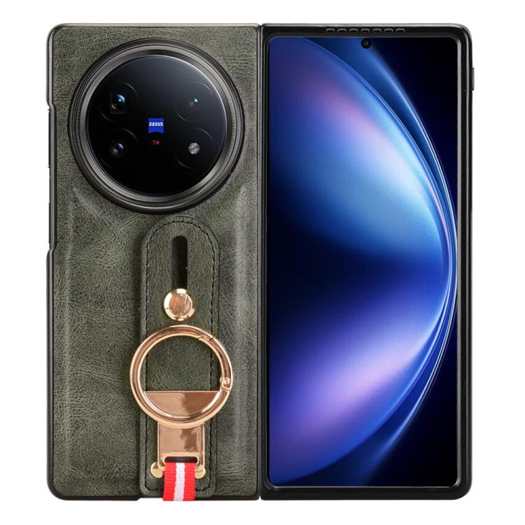 For vivo X Fold5 Wristband Leather Back Phone Case