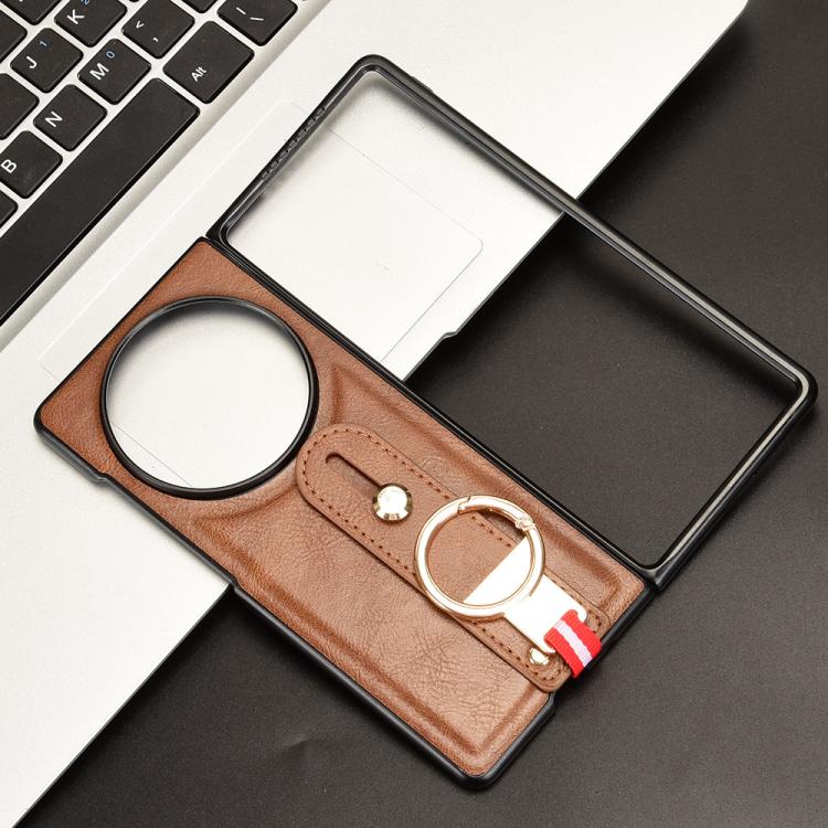 For vivo X Fold5 Wristband Leather Back Phone Case