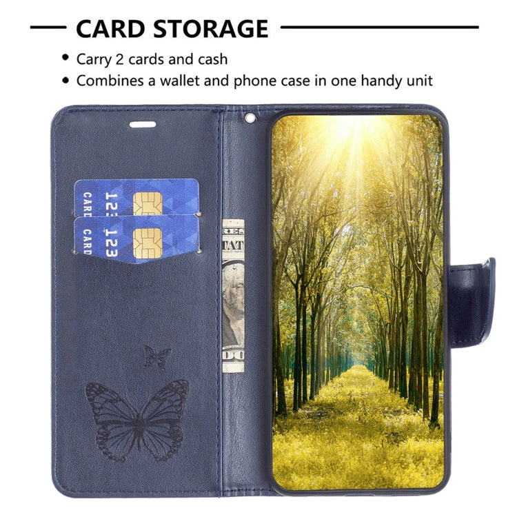 For iPhone 16 Pro Max Embossing Two Butterflies Pattern Leather Phone Case