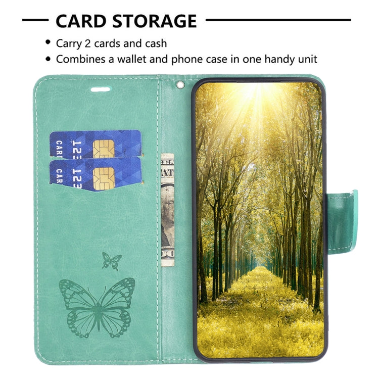 For iPhone 16 Embossing Two Butterflies Pattern Leather Phone Case