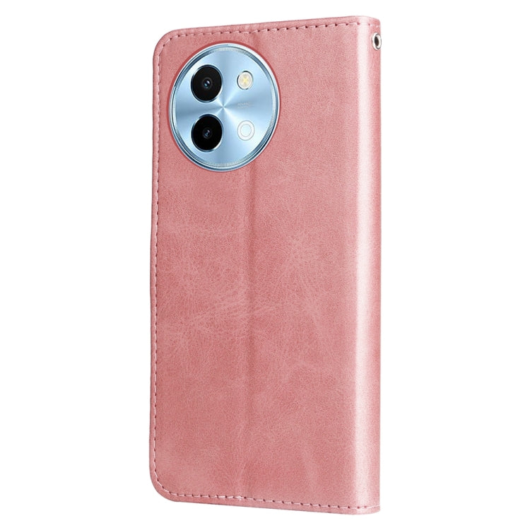 For vivo Y38 5G / T3x 5G Global Fashion Calf Texture Zipper Leather Phone Case