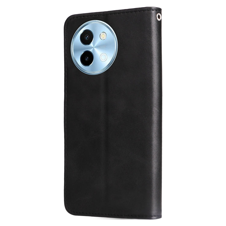 For vivo Y38 5G / T3x 5G Global Fashion Calf Texture Zipper Leather Phone Case