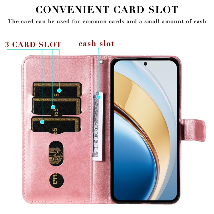 For vivo V40 Lite 4G / 5G IDN Fashion Calf Texture Zipper Leather Phone Case