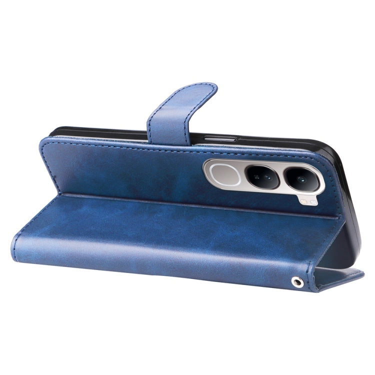 For vivo V40 Lite 4G / 5G IDN Fashion Calf Texture Zipper Leather Phone Case