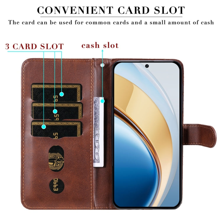 For vivo V40 Lite 4G / 5G IDN Fashion Calf Texture Zipper Leather Phone Case