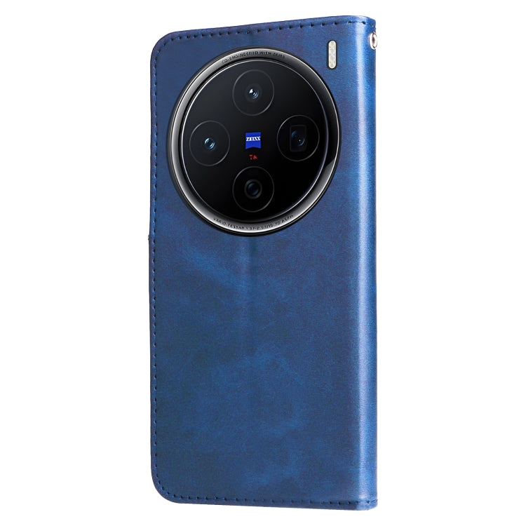 For vivo X200 Fashion Calf Texture Zipper Leather Phone Case