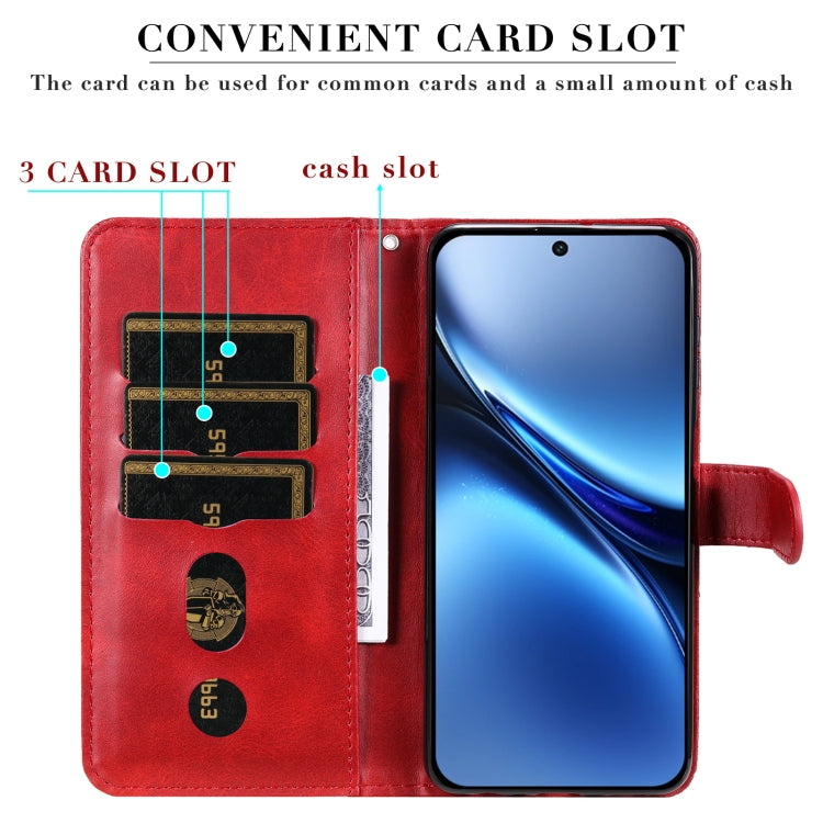 For vivo X200 Fashion Calf Texture Zipper Leather Phone Case