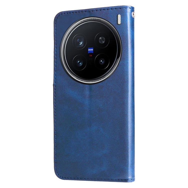 For vivo X200 Pro Fashion Calf Texture Zipper Leather Phone Case