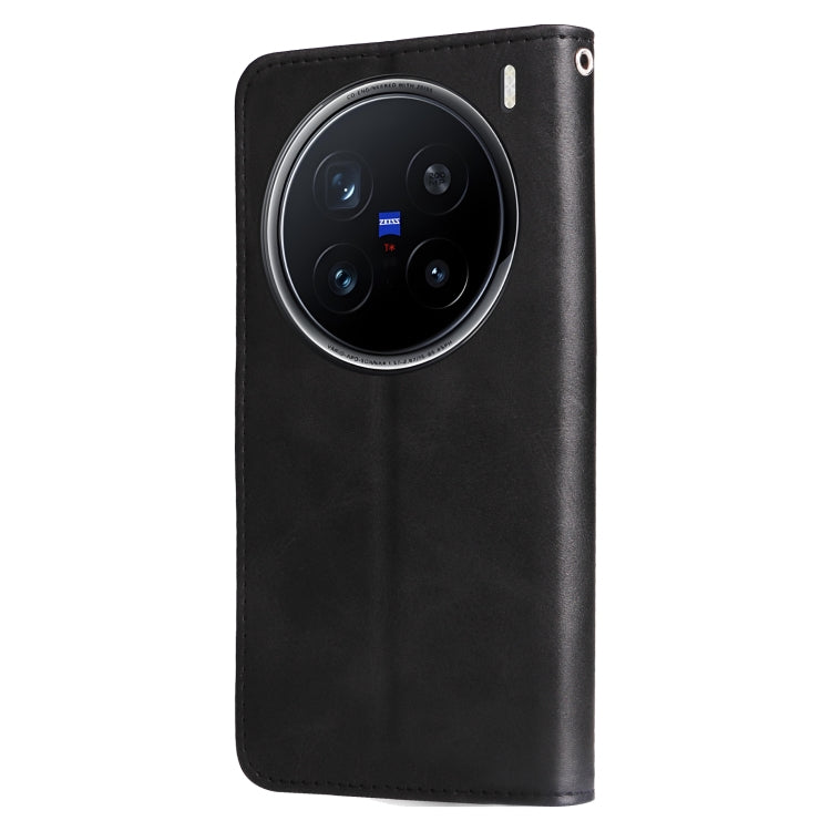 For vivo X200 Pro Fashion Calf Texture Zipper Leather Phone Case