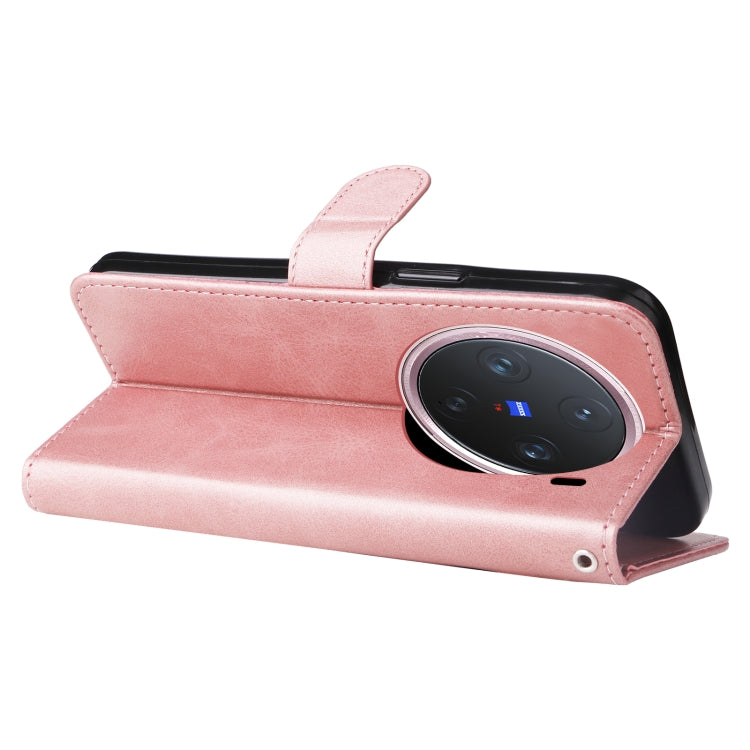 For vivo X200 Pro mini Fashion Calf Texture Zipper Leather Phone Case