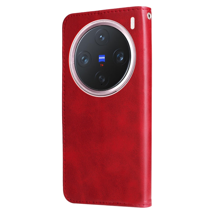 For vivo X200 Pro mini Fashion Calf Texture Zipper Leather Phone Case