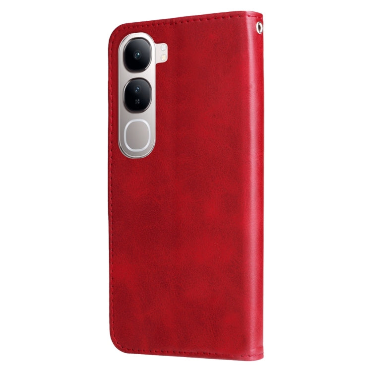 For vivo Y19s Fashion Calf Texture Zipper Leather Phone Case