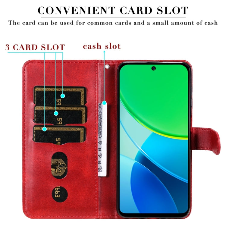 For vivo Y19s Fashion Calf Texture Zipper Leather Phone Case