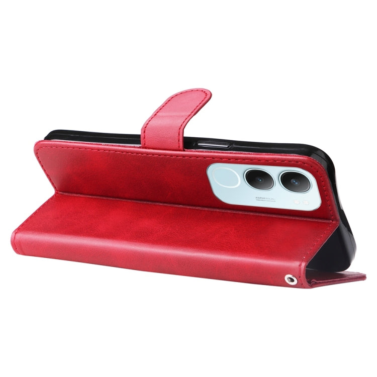 For vivo Y19s Fashion Calf Texture Zipper Leather Phone Case