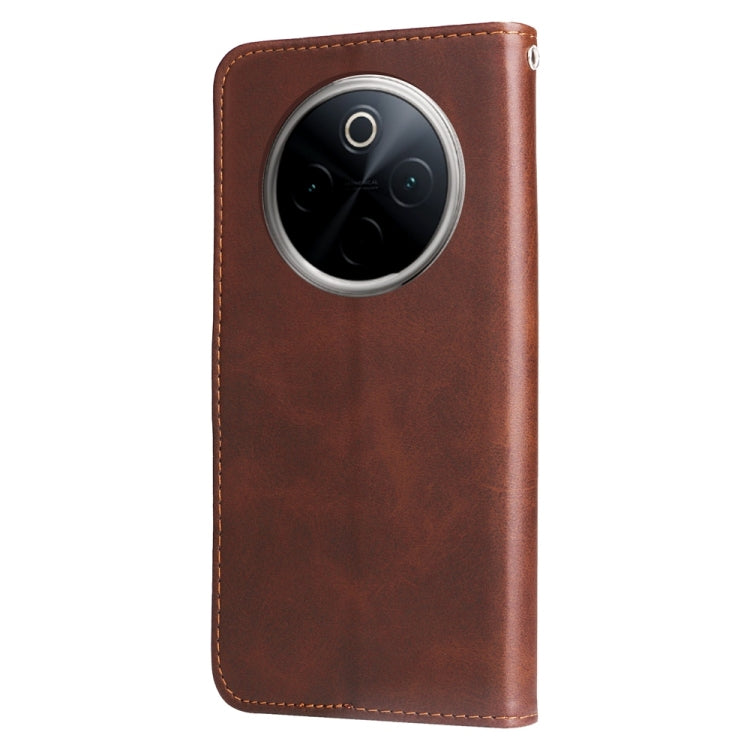 For vivo Y300 Pro Fashion Calf Texture Zipper Leather Phone Case
