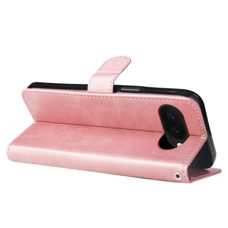 For Google Pixel 9a Fashion Calf Texture Zipper Leather Phone Case
