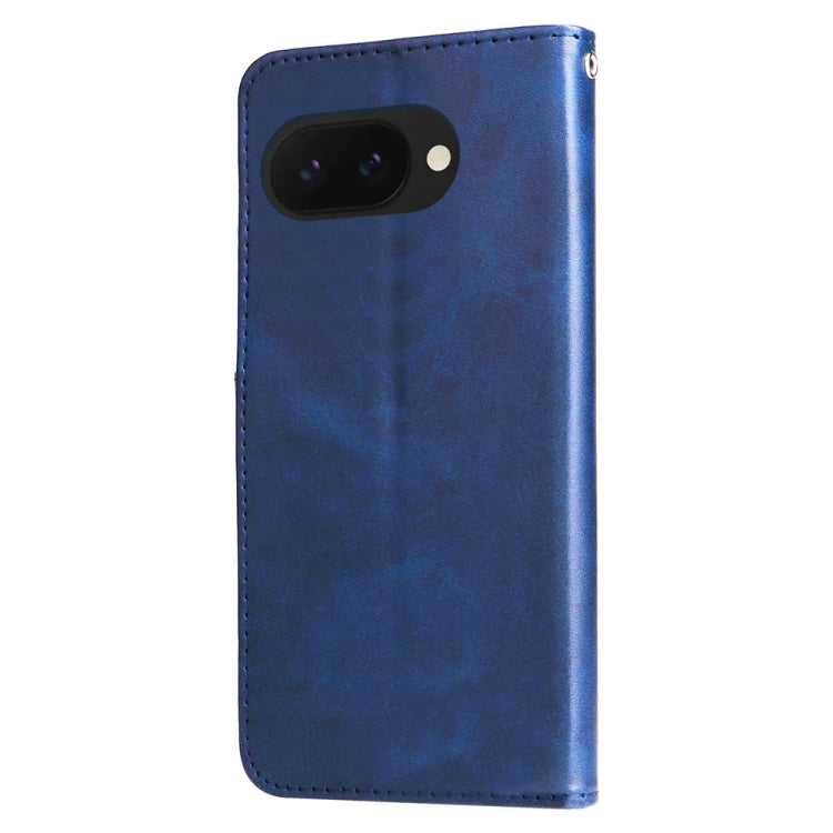 For Google Pixel 9a Fashion Calf Texture Zipper Leather Phone Case
